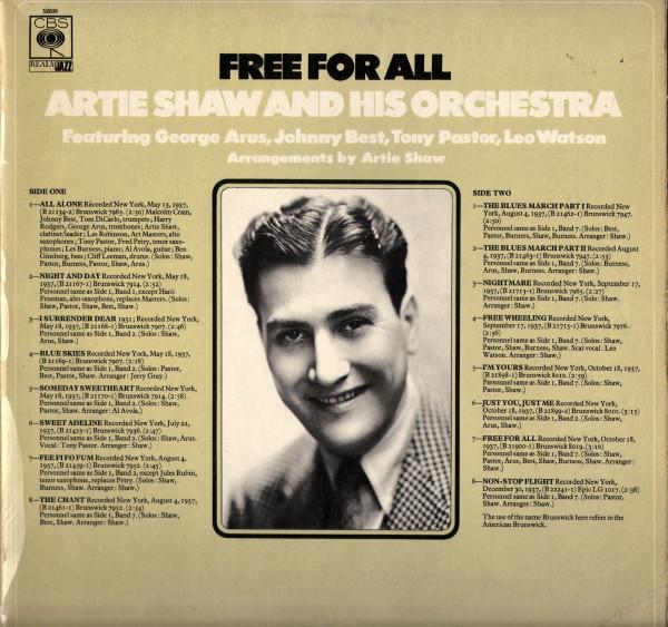 Artie Shaw And His Orchestra, George Arus, John Best, Tony Pastor, Leo Watson - Free For All